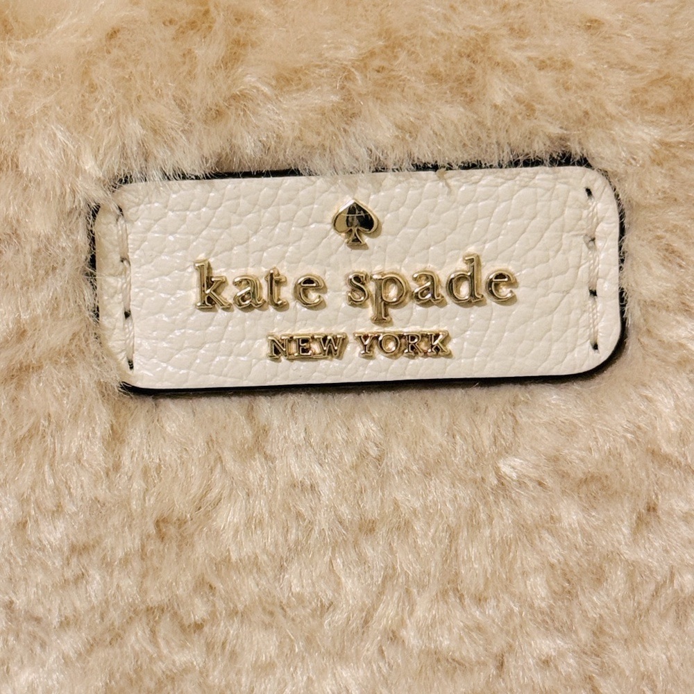 KATE SPADE Rosie Faux Shearling North South Crossbody Handbag NWT - Picture 12 of 16